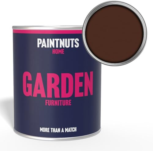 PaintNuts Garden Furniture Paint - RAL-8016 - MAHOGANY BROWN Satin 500ml Tin