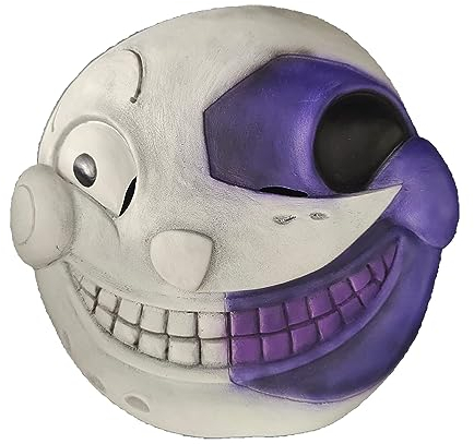 REVYV Security Breach Sundrop Moondrop Maske Mond und Sonne Clown Cosplay Latex Maske Halloween Ostern Party Kostüm Requisite (Blau)