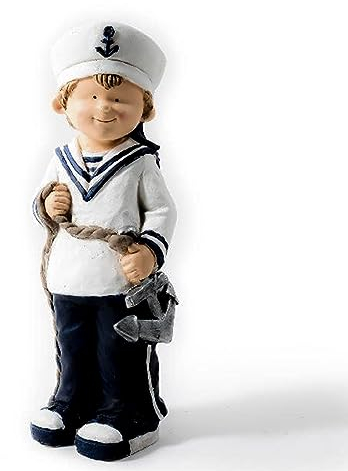 Magie di Natale Zwerg Livio Marinaro mit Gartenzwerg für den Außenbereich aus Polyresin niedlicher Wichtel.