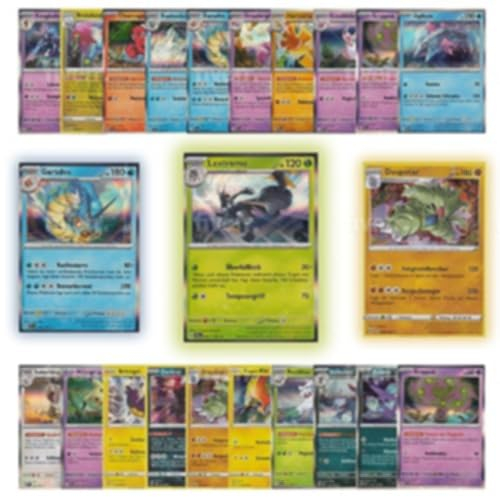 Tobostop Pokemon Karten Set aus 20 Originalen Deutsche Pokemon Holo Glitzer Karten Verschiedene Karten aus aktuellen Sets |Selten | Neu | Keine Dopplungen | Inkl Versandschutz