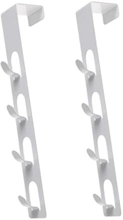 Over The Door Hooks,2 Pack 4 Layers Metal Over Door Hook 11.4x1.6x1.8inch Vertical Coat Hook Over The Door Hooks Organizer Rack Metal Hats Hanger