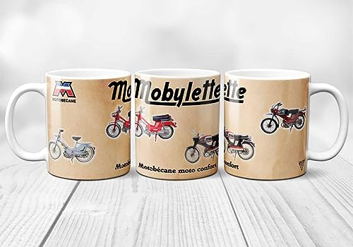 Gran fabricación de taza/taza historia de Motobecane, su marca Vintage Mobylette, Vintage, original y resistente