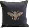 Kare Design Kissen Glitter Bee, Schwarz, Abnehmbarer Bezug mit Reisverschluss, mit Füllung, Dekokissen, Zierkissen, Wohnaccessoire, Bezug in Samtoptik, 40x40 cm (H/B)