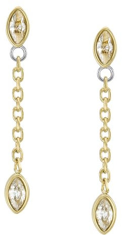 Fossil Damen-Hängeohrringe Sadie Seasonal Sparkle Edelstahl goldfarben, JF04591710