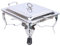 SuhoFutus Speisenwärmer, 6L Mahlzeit Chafing Dish, Edelstahl Warmhaltebehälter Quadratischer mit Seitengriffen, Wärmebehälter, für Catering, Buffet und Party (21x26x26cm)
