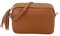 SH Leder Echtleder Umhängetasche kleine Tasche Abendtasche Clutch Crossbody Bag Messenger Handtasche mit Reißverschluss 18x13cm Tina G296 (Cognac)