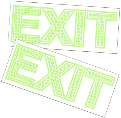 HOMSFOU 2 Aufkleber Exportieren Aufkleber Für Fahrtrichtungsanzeiger Im Dunkeln Photolumineszierende Feuerzeichen Bodenführungsaufkleber Schutz Geschnitzt Das Haustier