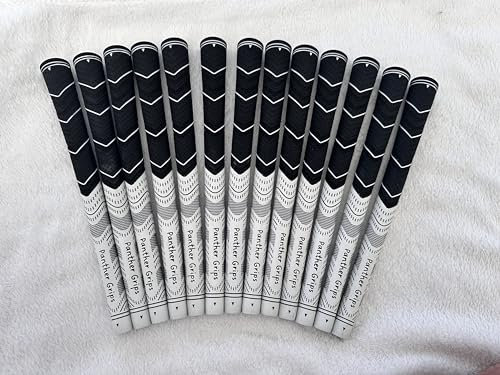 13 Half Cord Standard Dual Compound Golf Grips (White/Black)