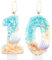 Mermaid Birthday Candles, Shell Sequins Candles for Cake, Girls 10th Birthday Decorations, Blue Ocean Birthday Candles, Conch Number 10 Candles Cake Toppers for Girls Boys Birthday Party Decorations