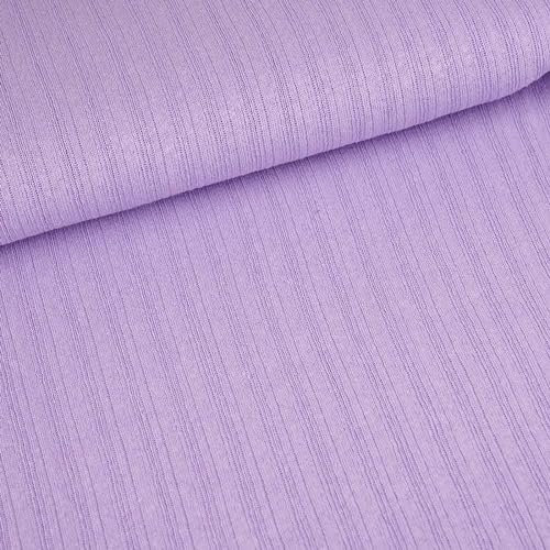 Bio Organic Leinenstrick Baumwollstoff ab 0,5x1,5m Leinen-Stoff Baumwolle Meterware, Farbe:lavendel