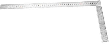 ANKROYU 50 cm/19,7 Zoll Lineal mit gerader Kante, 90-Grad-Lineal aus Aluminiumlegierung, hochfestes 90-Grad-Lineal für Tischler und Ingenieur
