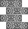 Taylor & Brown Set of 4 Wrought Iron Effect Heavy Duty Rubber Stair Treads Non Slip Anti Trip Step Outdoor or Indoor Door Mat for Patio Entryway Garden Grass Stairway