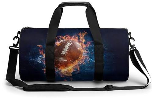 Rugby Feuer Sport Duffel Bag Sporttasche Reisetasche Handgepäck Tasche Schwimmtasche Weekender Bag 45x23x23cm