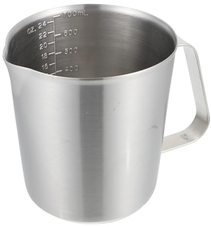 CIYODO Jarra Leche Inoxidable Vaso Volumétrico Herramienta De Fácil De Limpiar