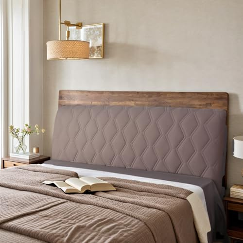 DOSYCOVUR Bett Kopfteil Polster Aus Samt Waschbar Elastisch Dick Schützender Bezug Für Bettrückenlehne Gepolstertes Kopfteil Kissen Staubdicht Passend Für Einzelbett Doppelbett,F,200cm