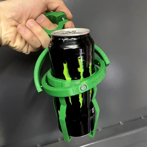 Gyroscopic Cup Holder, Gyroscopic Anti-Spill Cup Holder for Trucks, Tractors, Boats, Bikes & Scooters - Adjustable 60° Mounting, Universal Fit Coffee Cups & Cans, Durable 3D Printed Material (Green)