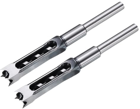 QUARKZMAN 2 Stück Vierkantlochbohrer 19mm(3/4) aus hochwertigem Kohlenstoffstahl Hohlmeißel für Holzbearbeitung Schreinerei Mortise Tenon Maschine