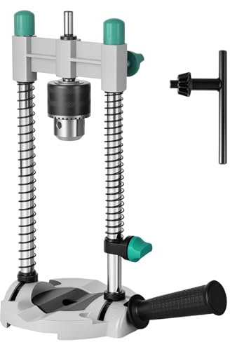 Support de forage en alliage - Course maximale de 60 mm - Support de perceuse - Réglage multi-angle - Large compatibilité - Aide au perçage mobile pour tuyaux, surfaces planes, objets cylindriques