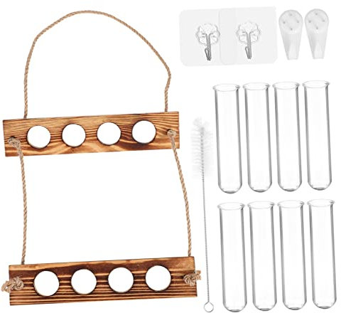 Happyyami Vermehrungsstationen Aus Glas Und Materialien Reagenzglas-pflanzenhalter Hängende Pflanzenvase Mit Reinigungsbürste Pflanzenständer Für Balkon Und Fenster Heimdekoration