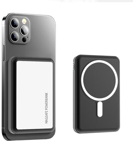Power Bank, Magnetic Wireless 10000mAh Fast Charging Portable Charger with Stand, 3 Outputs USB C in/Out PD 22.5W Battery Pack for iPhone 12 13 14 15 16 Samsung Android and More (White)