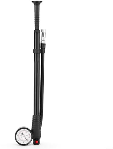 Emiif Bike Pump with Pressure Gauge High Pressure Bicycle Pump 300 PSI Handheld Inflator Bicycle Tires Forks Shocks Pump for Mountain Electric Vehicles(Black)