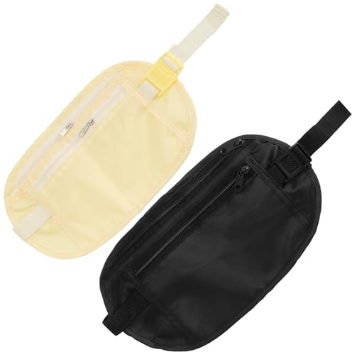 TMZELOA 2er Set geldgürtel, diebstahlsichere Tasche Damen als brustbeutel Damen, Bauchtasche Herren klein und Bauchtasche damens klein, sicherheitstasche Money Belt für Reisen unter Kleidung