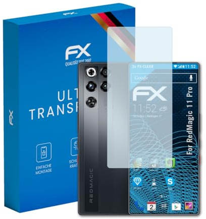 atFoliX Schutzfolie kompatibel mit RedMagic 11 Pro Folie, ultraklare FX Displayschutzfolie (3X)
