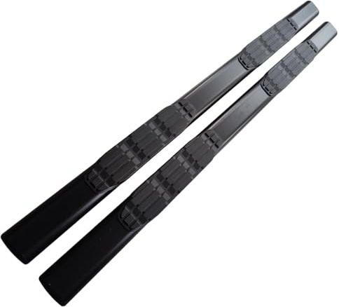 GEPCO Aluminium Trittbretter Seitenbretter kompatibel mit Dodge Ram 1500 Pickup Quad Cab 2009-2017, Schwarz ALU, rutschfest, inkl. Montagesatz – Offroad-Look
