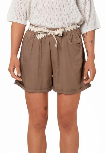 Eight 2 Nine Damen Shorts Leinen Viskose Mischung mit Stoffband Sommerhose Leicht