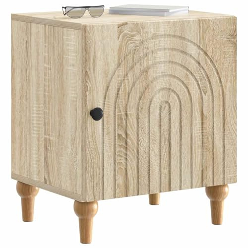vidaXL Nachttisch Sonoma-Eiche 43 x 34,5 x 50 cm Holzwerkstoff, Moderner Nachttisch, rechteckiger Beistelltisch, Coole Aufbewahrung, schicker Schrank, kompakter Schreibtisch