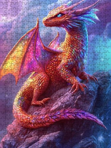 Puzzle 5000 Teile Erwachsene, Jigsaw Puzzle Erwachsene 5000 Teile, Drachen Farbe Puzzles, Impossible Klassische Puzzles, Herausfordernde Familie Spiele, für Home Decor und Geschenke DX0YL2-584
