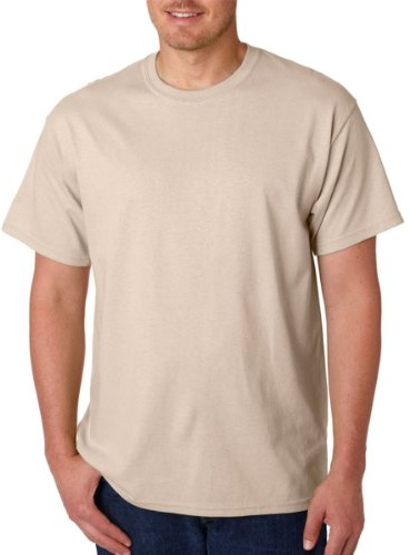 Gildan Men's T-Shirt beige sand Medium