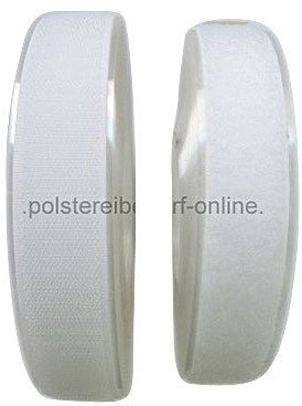 10 Meter Klettband Flausch u. Haken Weiss 3 cm