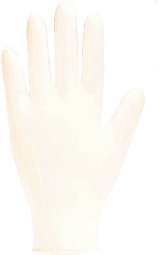 Bodyguards GL818 Lightly Powdered Latex Disposable Gloves - Box of 100 (Small), White