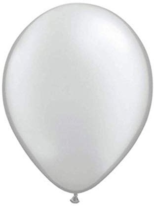 Folat Einfarbige metallic Luftballons Silber 50er Pack