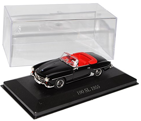 Atlas Mercedes-Benz 190SL Cabrio Schwarz W121 1955-1963 1/43 Modell Auto