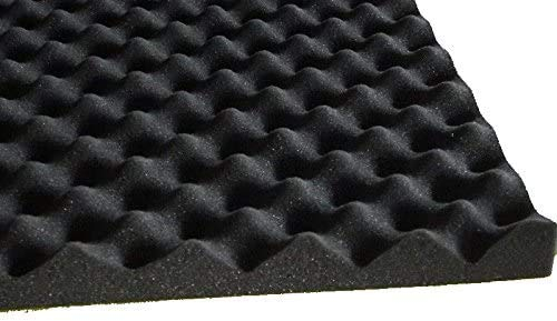 Akustikschaumstoff als Akustik Noppenschaumstoff Platte 200x100x3cm (anth/schwarz) aus hochwertigem PUR-Schaumstoff Taschen,Koffer