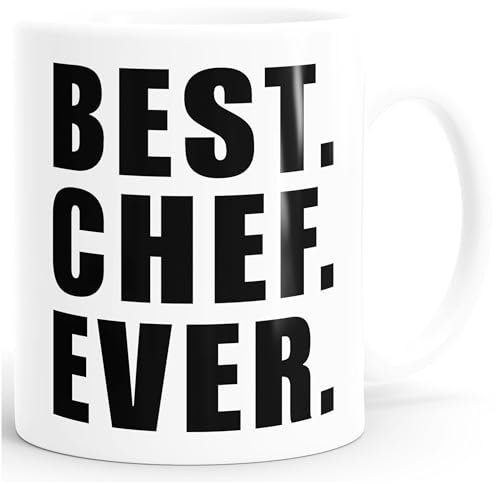 MoonWorks® Kaffee-Tasse Best Chef ever Geschenk Spruch weiß unisize