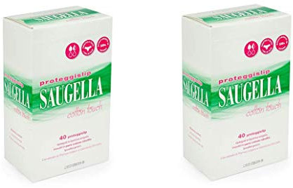 2 x Saugella Slipeinlagen Cotton Touch - 40 Stück pro Packung - reine hydrophile Baumwolle