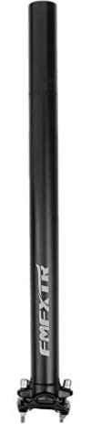 Tenlacum Sattelstütze aus Aluminiumlegierung, 30,9 mm/31,6 mm x 400 mm, für Mountainbikes, Rennräder, Fahrradsattelstütze, Fahrradzubehör (schwarz, 30,9 mm)