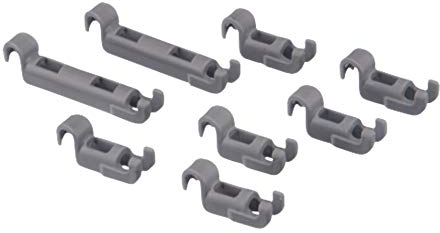 Ex-Pro Dishwasher Lower Rack Flip Tynes Plastic Bearing Clips Kit SN26M290GB/02 for Siemens