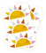 yabaduu Sonnen Wandtattoo Din A4 Set Wandaufkleber Wandsticker Aufkleber Sonne Deko für Kinderzimmer Babyzimmer (Gelb (Y018))