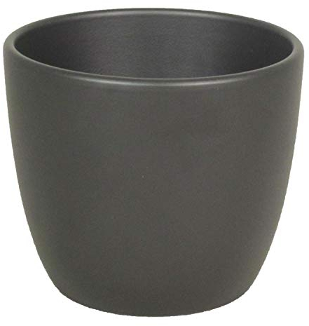 INNA-Glas Keramik Blumentopf, Ø28cm, 25cm, anthrazit, matt