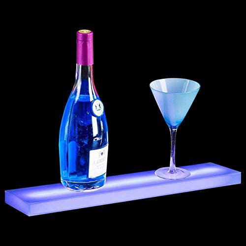ADZHY LED Lighted Liquor Bottle Display Illuminated Bar Bottle Shelf Commercial Home Bar Bottle Display Drinks Lighting Shelves Home Bar Lighting with RF Remote Control.,500 * 110 * 24mm