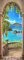 A.Monamour Türtapete Selbstklebend Türfolie Türposter 3D Blauer Meer Blick Durch Balkonbogen Vinyl Folie Türdeko Tapete Wandbild Türaufkleber Türtattoo 95 x 215 cm