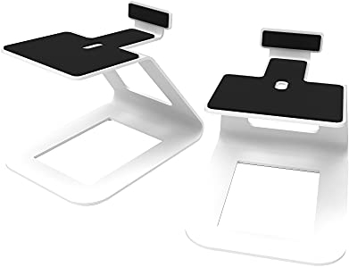 Kanto SE6W Elevated Desktop Speaker Stands for Large Speakers | White | Pair