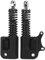 10 Pouces Scooter Électrique Fourche Avant Ressort Hydraulique Amortisseur Suspension Acier Inoxydable Amortisseurs de Vibrations Gauche Et Droite Paire Noire