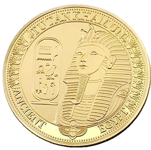 Bemvp Monedas Chapadas En Oro 1pc Antiguos Egipto Sphinx Monedas para Regalo Moneda Colección