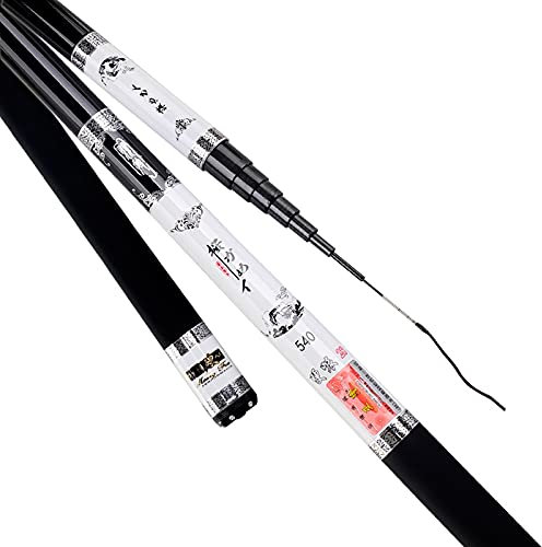 DawnDream Canne A Peche Au Coup 2. 7M-9.0M Canne de pêche Carpe Canne à pêche Canne à pêche Portable pôle Ultra-léger 28 Tige télescopique tonale avec pièces de Rechange Cannes à PêChe à Main
