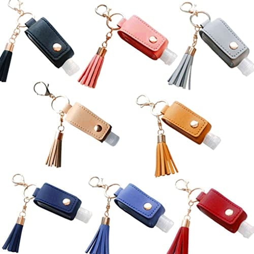 Travel Bottles Keychain Refillable Empty Leakproof Containers 30ml for Hand Sanitizer Shampoo 8PCS Travel Shampoo Bottles
